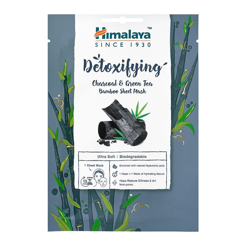 Himalaya Herbal Detoxifying Charcoal & Green Tea Bamboo Sheet Face Mask