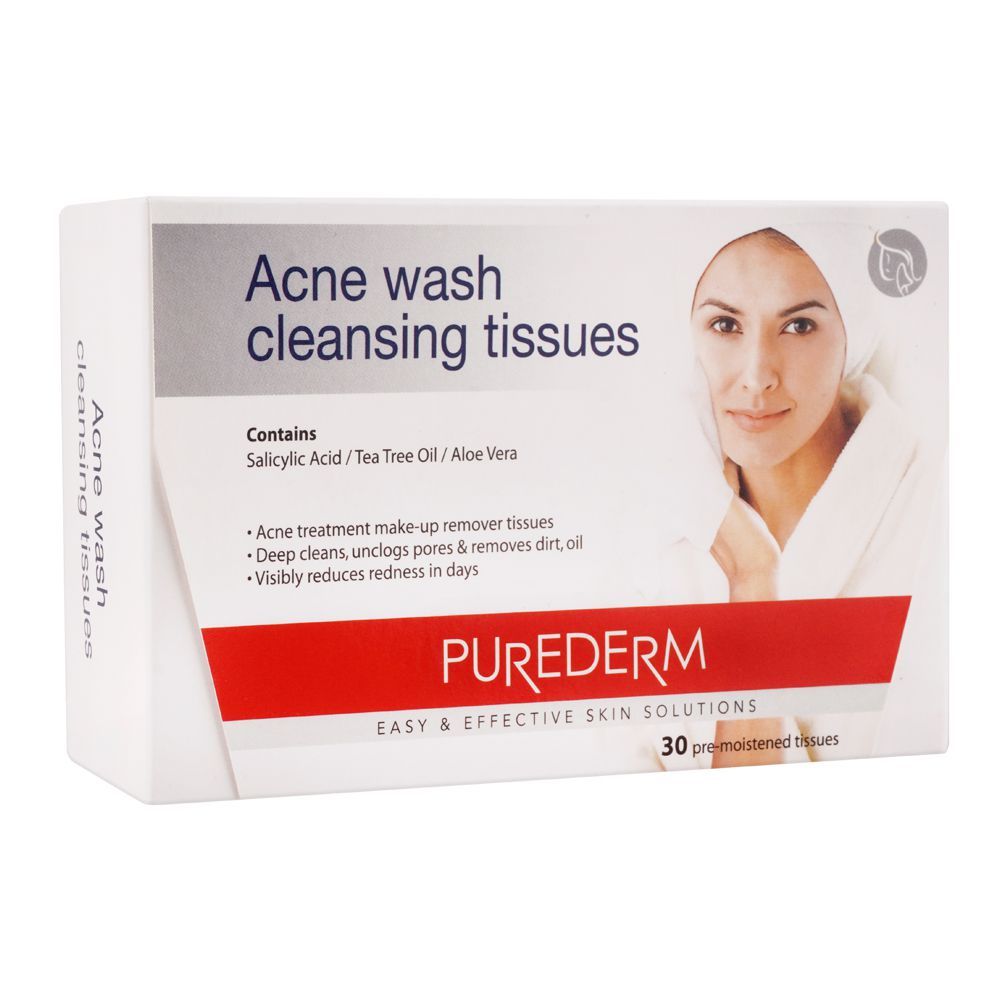 Purederm Acne Wash Cleansing Tissue