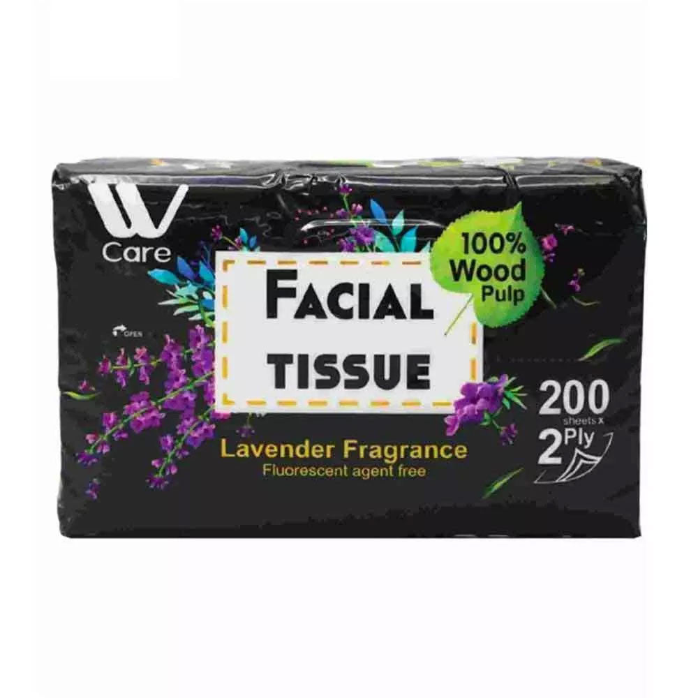 WBM Medium Facial Tissue Lavender 2Ply 200 Sheets