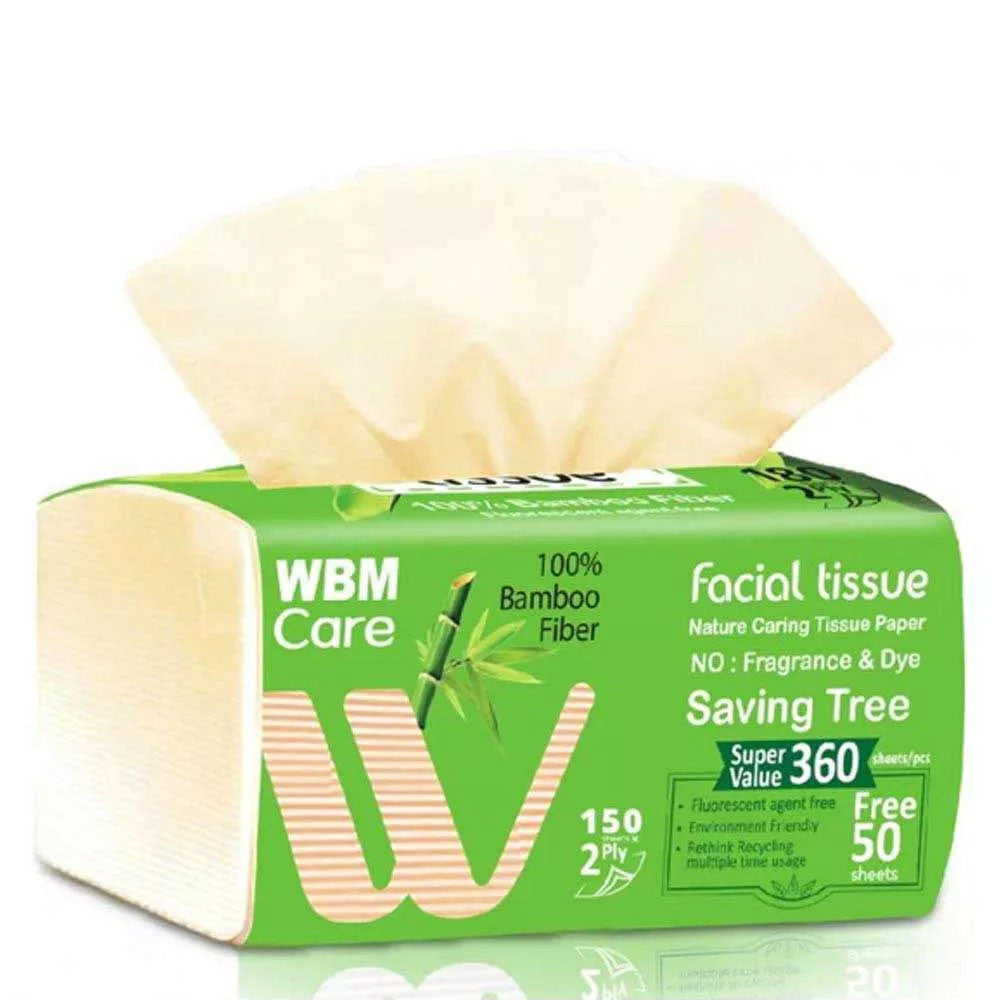 WBM Bamboo Facial Tissue 3Ply 150 Sheets