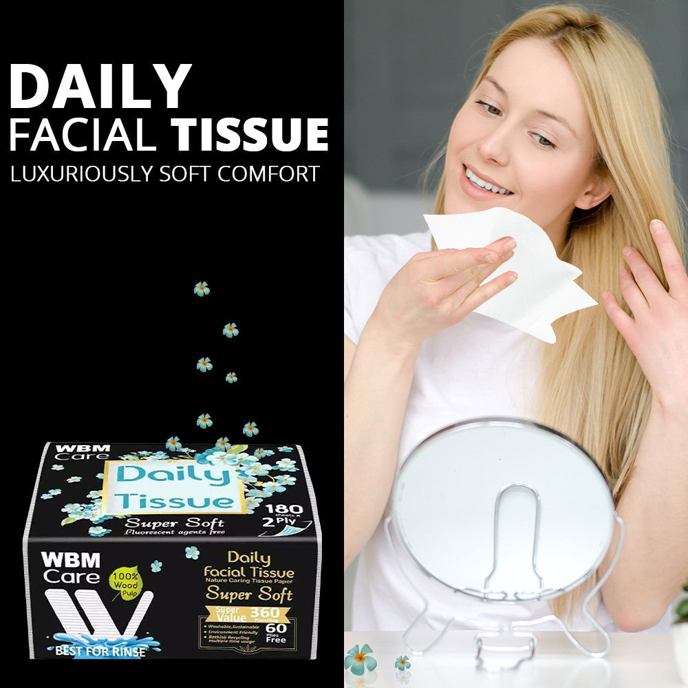 WBM Care Daily Facial Tissue Paper 180 Sheets
