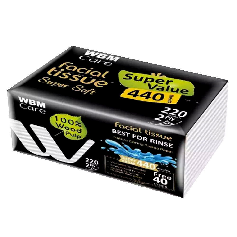 WBM Facial Tissue Small 220 Sheets