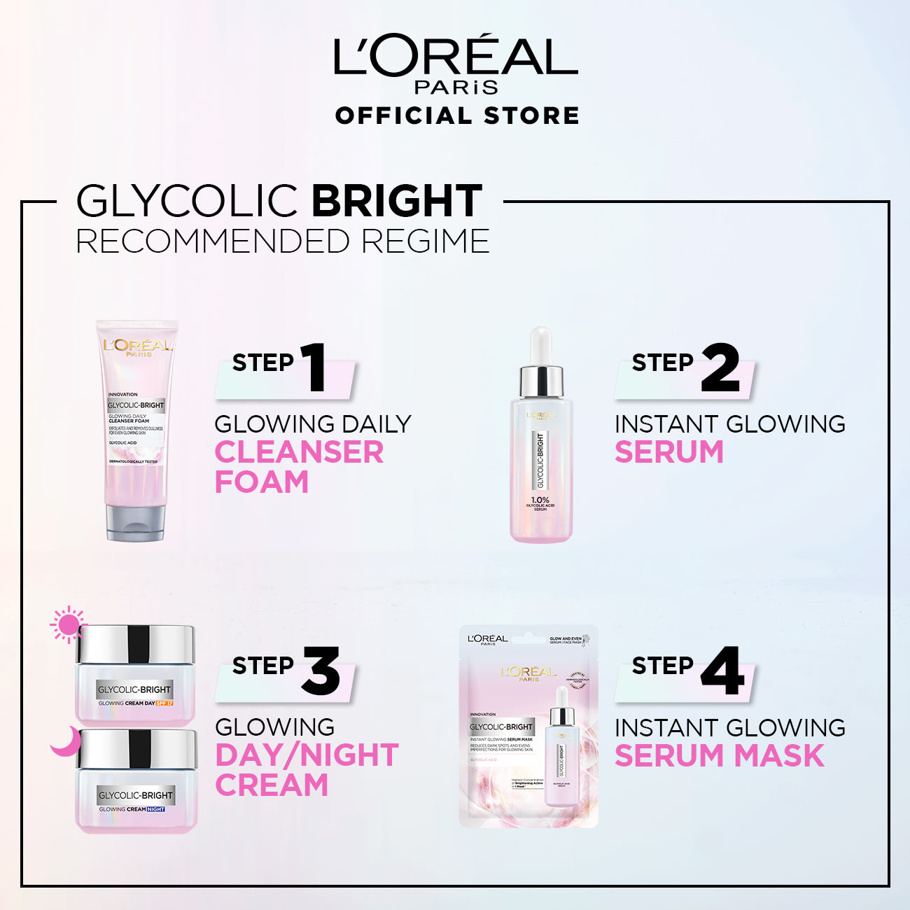 L'Oreal Paris Glycolic Bright Instant Glowing Serum Mask