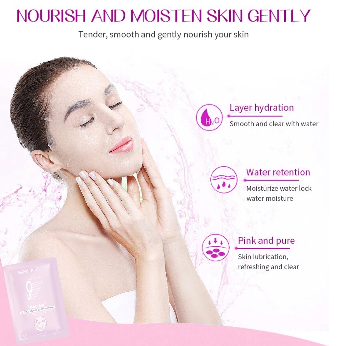MUICIN V9+ Facial Glow Hydrating Sheet Mask