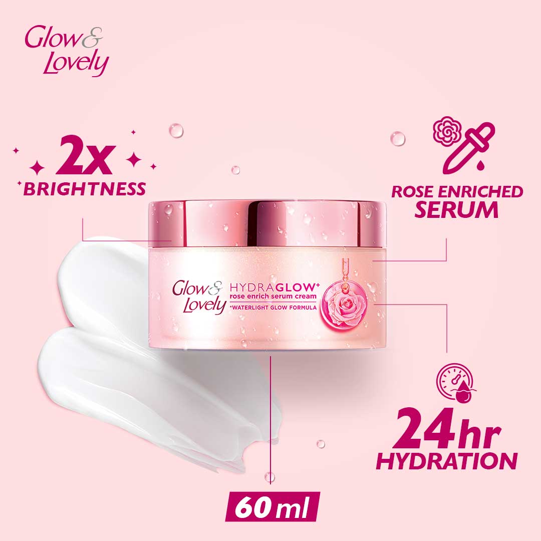 Glow and Lovely HydraGlow Rose Enrich Serum Cream