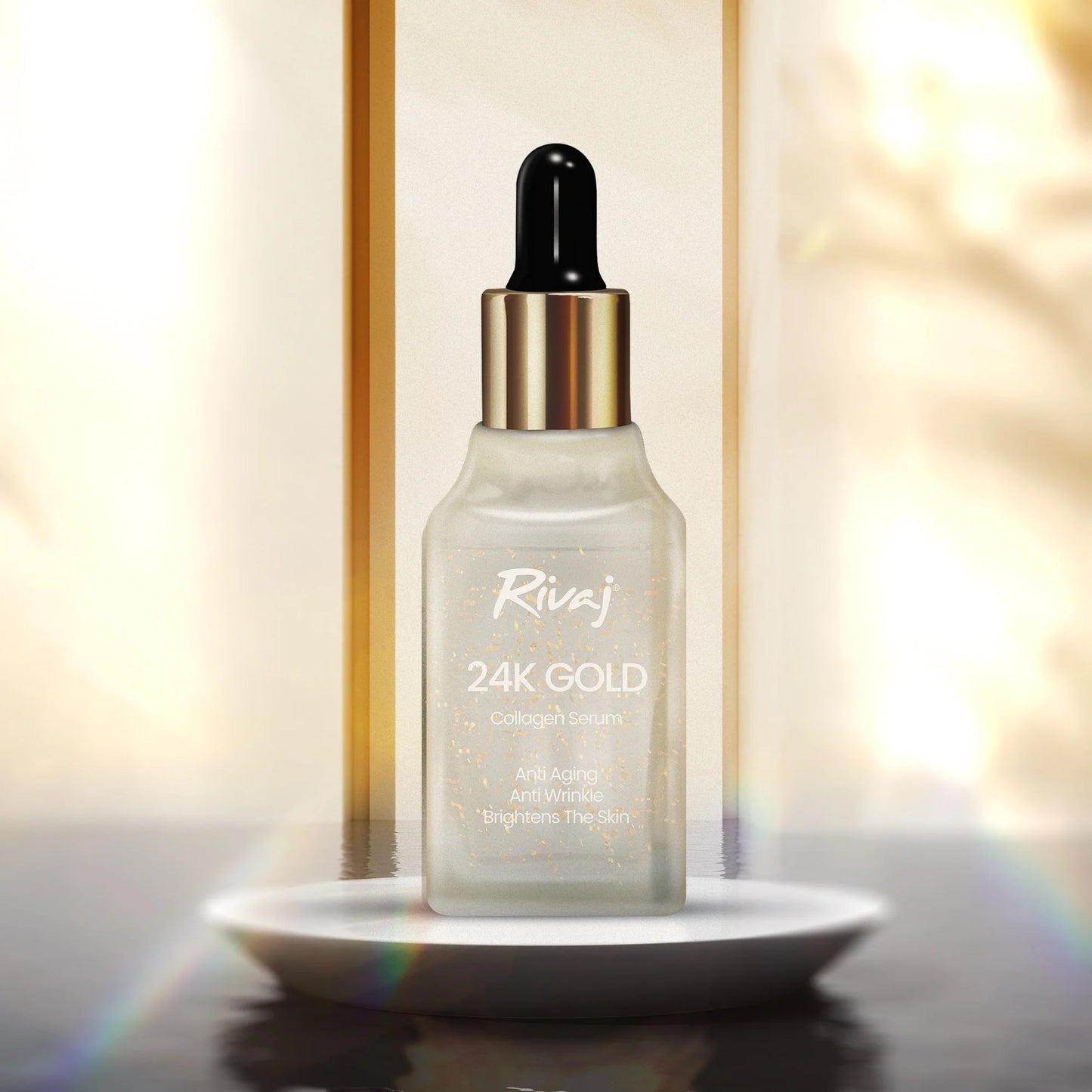 Rivaj UK 24K Gold Face Serum 30ml β Anti-Wrinkle, Pore Minimizing & Moisturizing Beauty Serum for All Skin Types