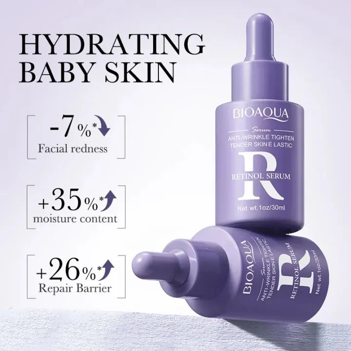 BIOAQUA Retinol Serum 30ml β Anti-Wrinkle, Dark Spot Remover, Skin Whitening Facial Essence for Women & Girls