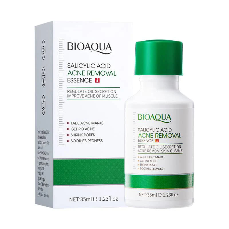 BIOAQUA Salicylic Acid Acne Removal Essence Serum 35ml ā Oil Control, Pore Tightening, Anti-Acne Treatment for All Skin Types