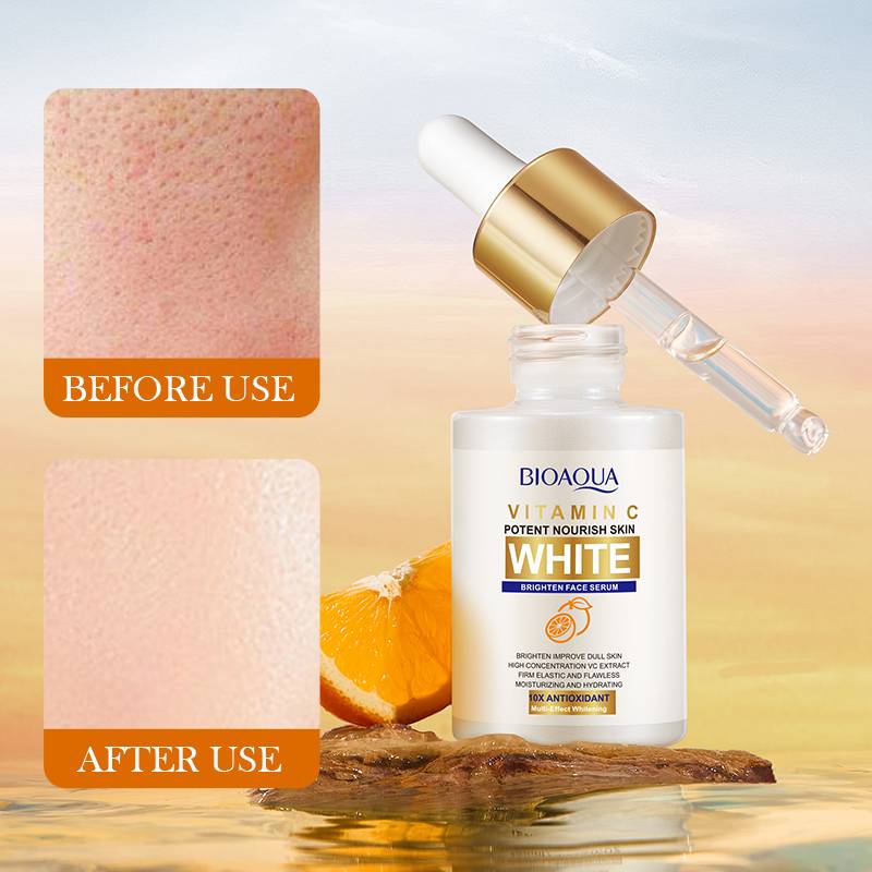 BIOAQUA Vitamin C White Brightening Face Serum 30ml โ Whitening, Moisturizing & Skin Repair Essence for All Skin Types