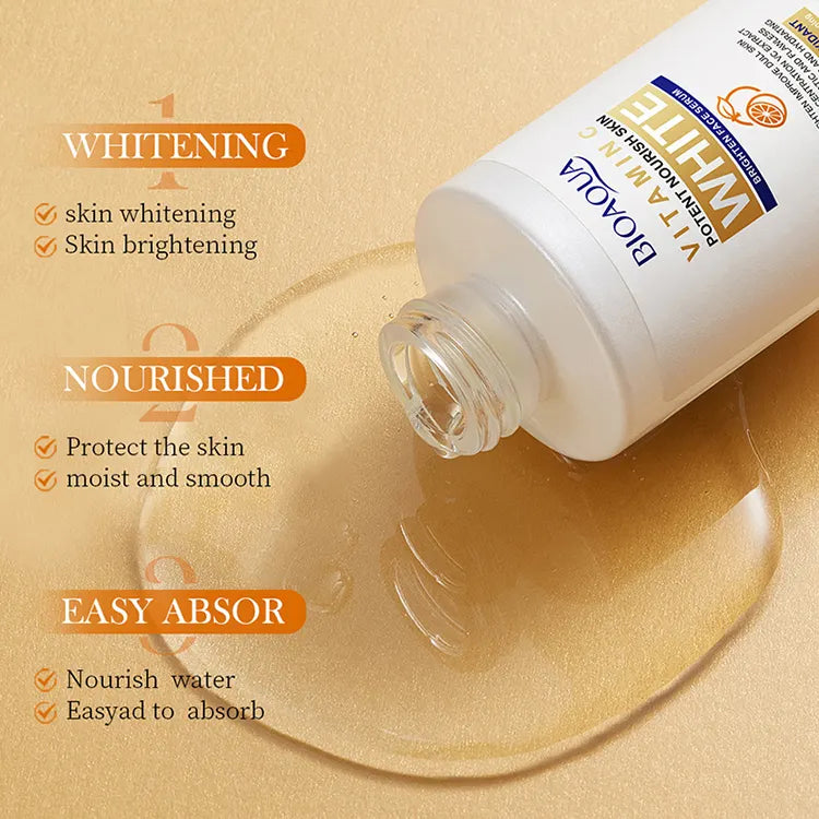 BIOAQUA Vitamin C White Brightening Face Serum 30ml โ Whitening, Moisturizing & Skin Repair Essence for All Skin Types