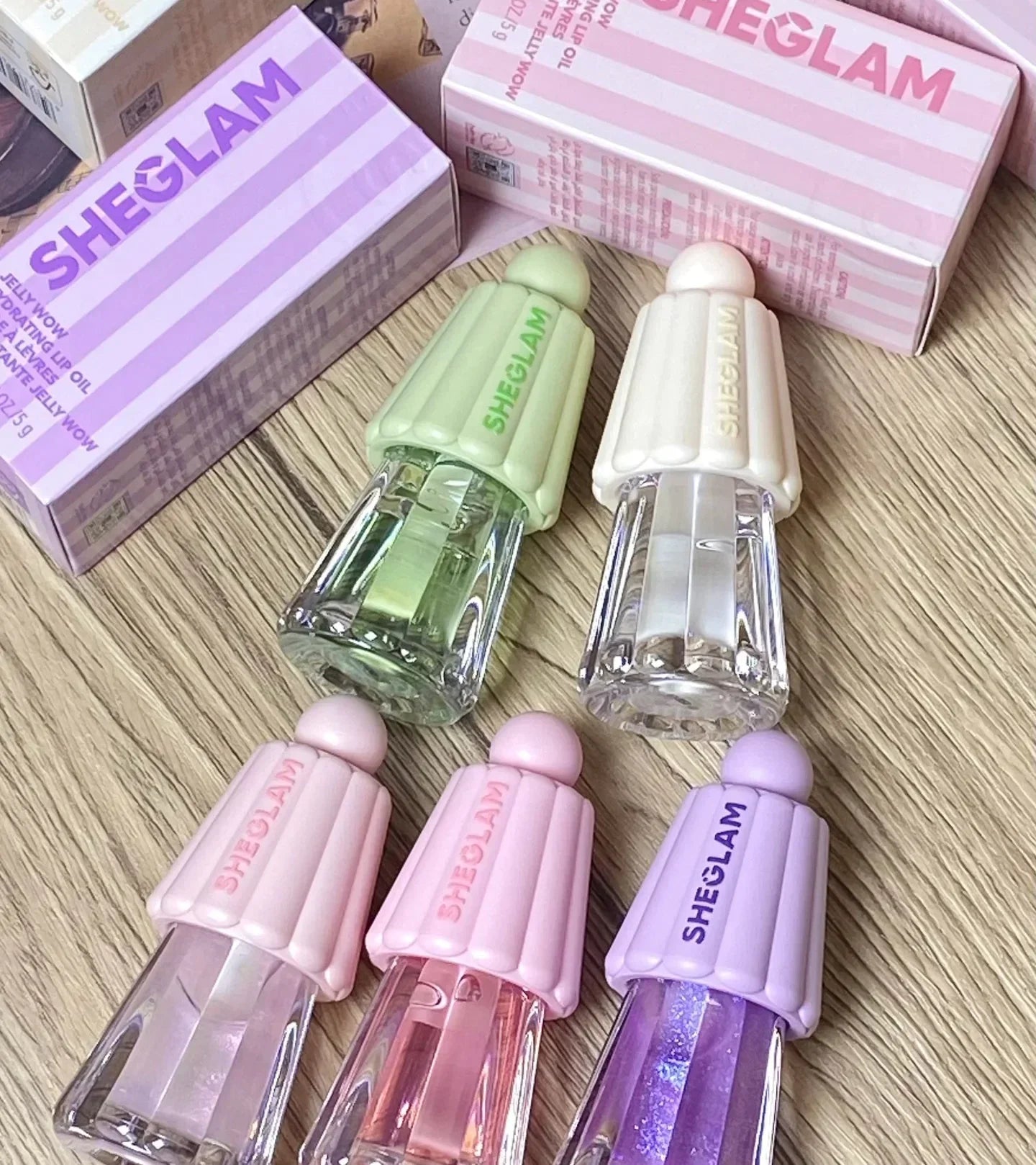 Ultimate Gloss Combo – Sheglam Lip Oil, Lip Glaze & Pro Makeup Brushes ✨