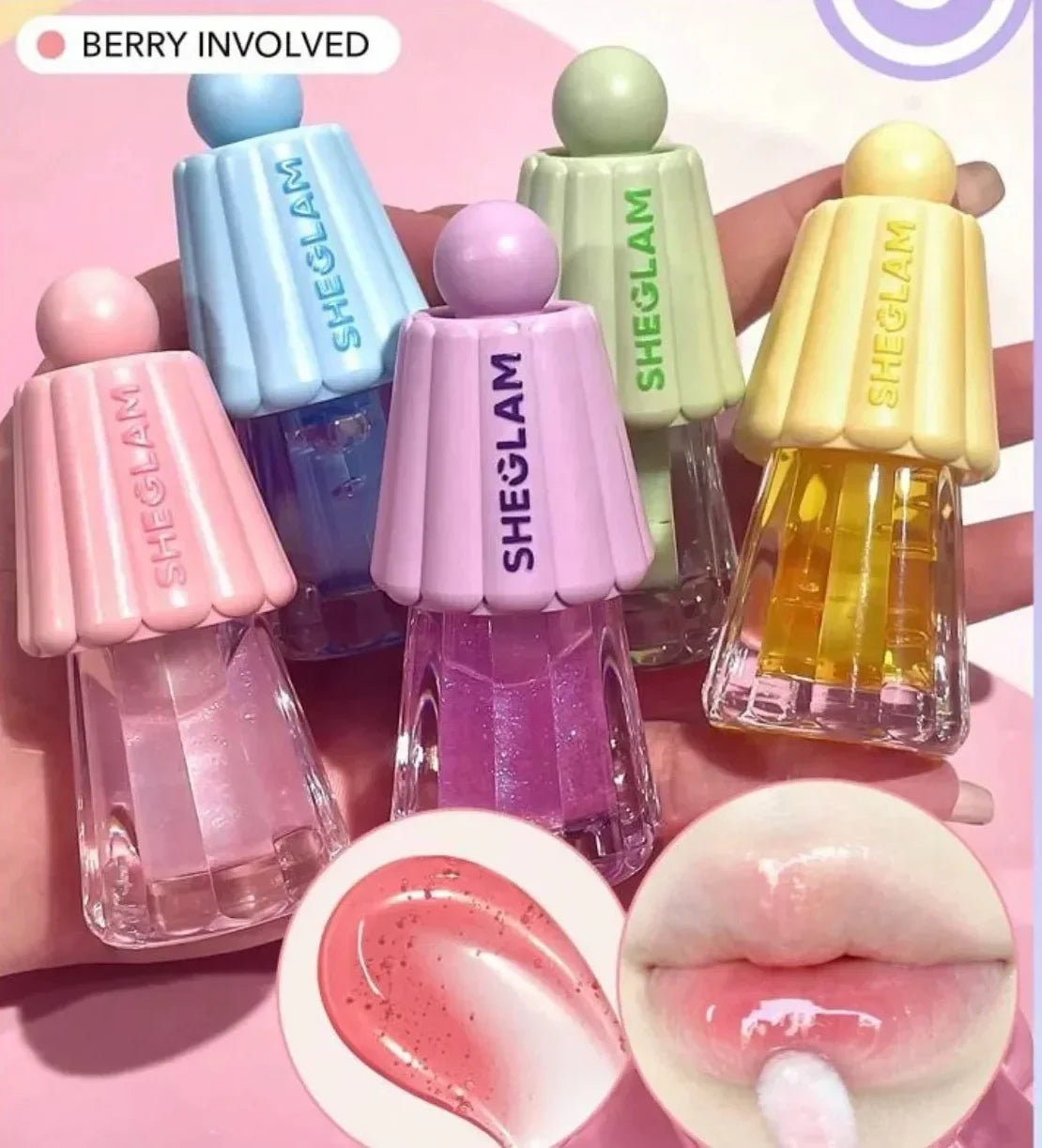 Ultimate Gloss Combo – Sheglam Lip Oil, Lip Glaze & Pro Makeup Brushes ✨