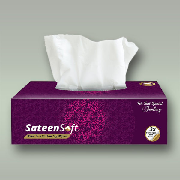 Sateen Soft Tissue nhi Wipe Jumbo Purple