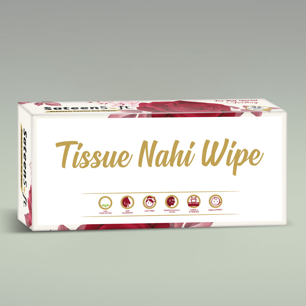 SateenSoft Premium Cotton Dry Wipes Perfumed