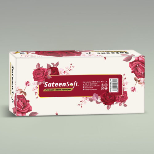 SateenSoft Premium Cotton Dry Wipes Perfumed