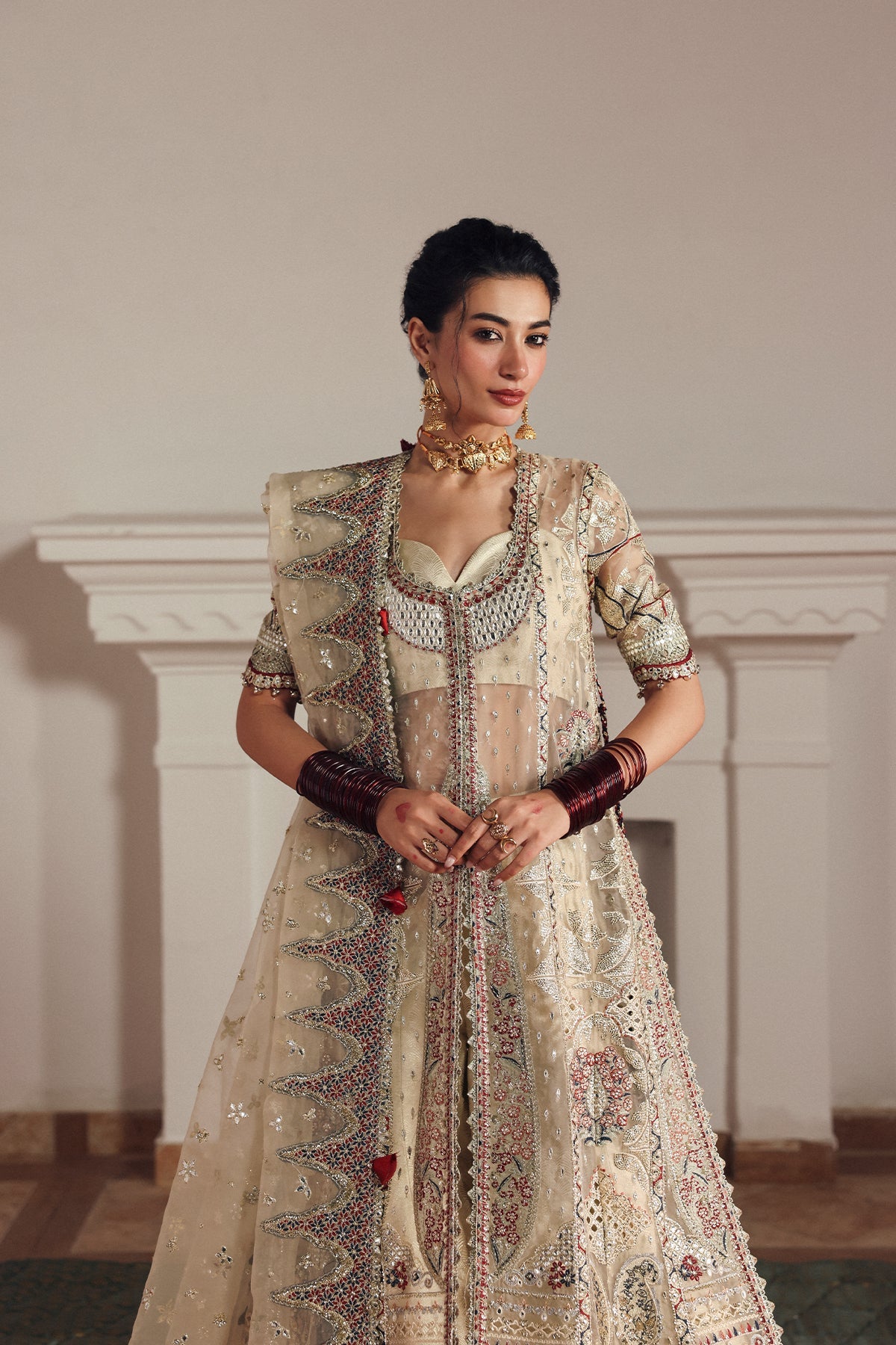 Afrozeh – Shehnai Wedding Formals ’25 “Shahnaz” | Luxury Embroidered Dress | Up to 50% OFF | Original Afrozeh Pakistan