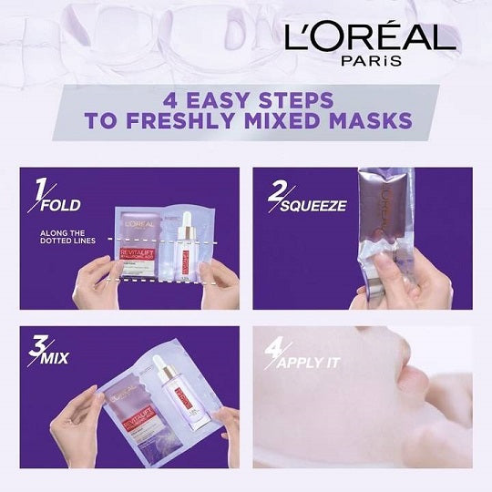 L'Oreal Paris Revitalift Hyaluronic Acid Plumping Fresh Mix Serum Mask X 1