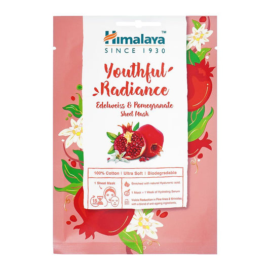 Himalaya Herbal Youthful Radiance Edelweiss & Pomegranate Sheet Mask