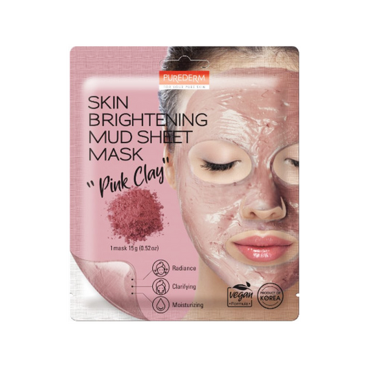 Purederm Skin Brightening Mud Sheet Mask - Pink Clay