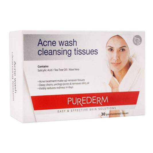 Purederm Acne Wash Cleansing Tissue