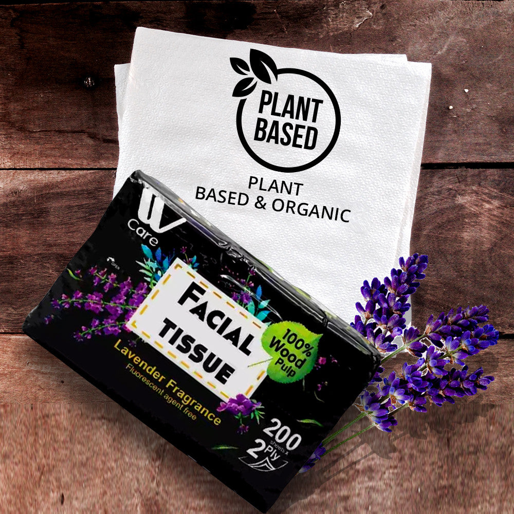 WBM Medium Facial Tissue Lavender 2Ply 200 Sheets