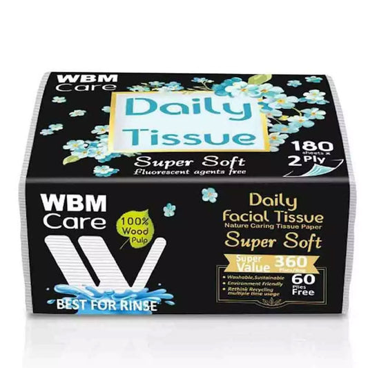 WBM Care Daily Facial Tissue Paper 180 Sheets