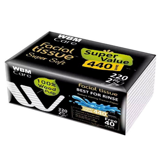 WBM Facial Tissue Small 220 Sheets