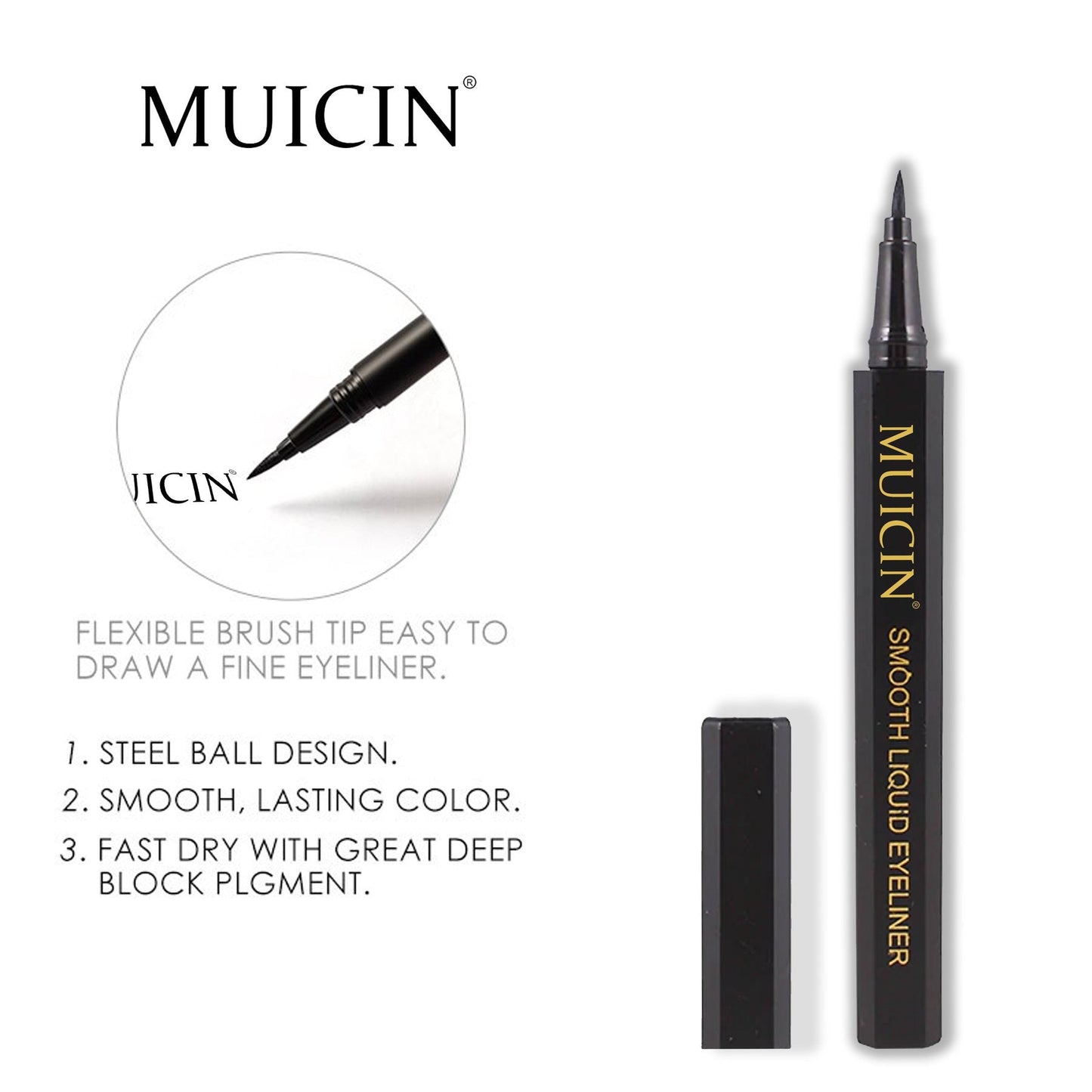 MUICIN Waterproof Smooth Liquid Eyeliner