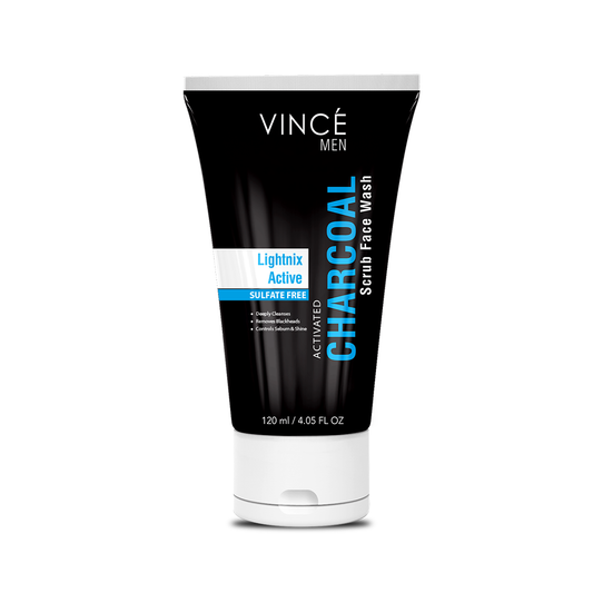 Vince Care Activated Charcoal Scrub Face Wash (Men)