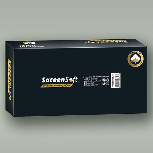 Sateensoft Executive 100% Cotton Tissue Wipes (Black)