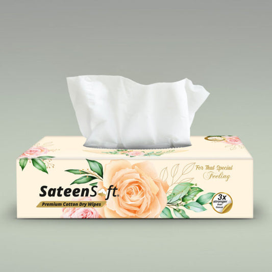SateenSoft Premium Cotton Dry Wipes Grande
